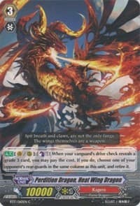 Perdition Dragon, Heat Wing Dragon - BT17: Blazing Perdition ver.E - Cardfight Vanguard card