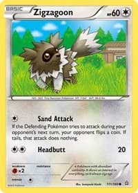 Zigzagoon - XY - Primal Clash - Pokemon card