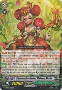 Ranunculus Flower Maiden, Ahsha (Foil) - G-TD03: Flower Maiden of Purity - Cardfight Vanguard card