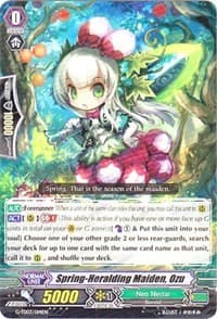 Spring-Heralding Maiden, Ozu - G-TD03: Flower Maiden of Purity - Cardfight Vanguard card