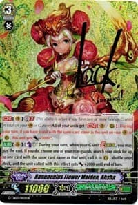 Ranunculus Flower Maiden, Ahsha (Signed Foil) - G-TD03: Flower Maiden of Purity - Cardfight Vanguard card