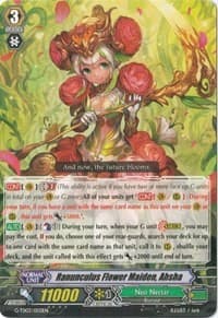 Ranunculus Flower Maiden, Ahsha - G-TD03: Flower Maiden of Purity - Cardfight Vanguard card