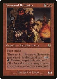 Possessed Barbarian - Torment - Magic: The Gathering card