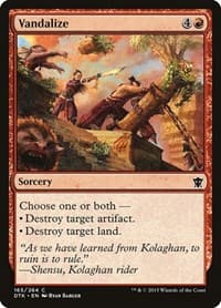 Vandalize - Dragons of Tarkir - Magic: The Gathering card