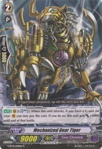Mechanized Gear Tiger - G-BT01: Generation Stride - Cardfight Vanguard card