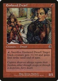 Enslaved Dwarf - Torment - Magic: The Gathering card