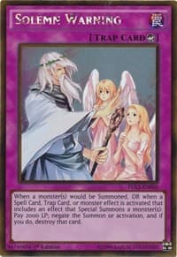 Solemn Warning - Premium Gold: Return of the Bling - YuGiOh card