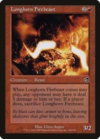 Longhorn Firebeast - Torment - Magic: The Gathering card