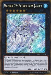 Number 21: Frozen Lady Justice - Premium Gold: Return of the Bling - YuGiOh card