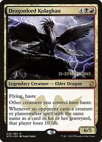 Dragonlord Kolaghan - Prerelease Cards - Magic: The Gathering card