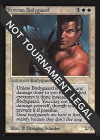 Veteran Bodyguard (IE) - International Edition - Magic: The Gathering card