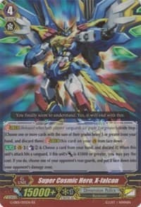 Super Cosmic Hero, X-falcon - G-EB01: Cosmic Roar - Cardfight Vanguard card