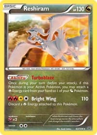 Reshiram - XY - Roaring Skies - Pokemon card