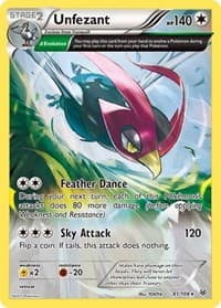 Unfezant (81 Delta) - XY - Roaring Skies - Pokemon card