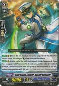 Blue Storm Soldier, Rascal Sweeper - G-BT02: Soaring Ascent of Gale & Blossom - Cardfight Vanguard card