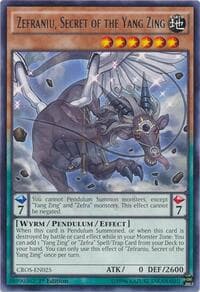 Zefraniu, Secret of the Yang Zing - Crossed Souls - YuGiOh card