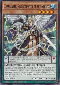 Zefrasaber, Swordmaster of the Nekroz - Crossed Souls - YuGiOh card