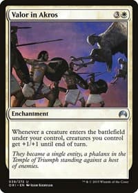 Valor in Akros - Magic Origins - Magic: The Gathering card