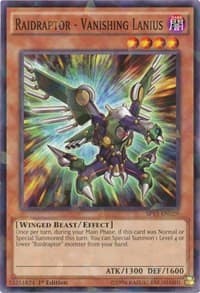 Raidraptor - Vanishing Lanius (Shatterfoil) - Star Pack ARC-V - YuGiOh card